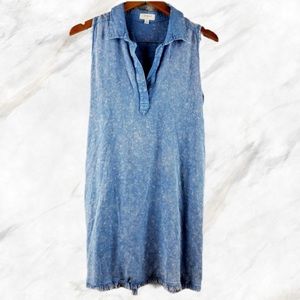 Umgee blue jean denim acid wash vintage look dress